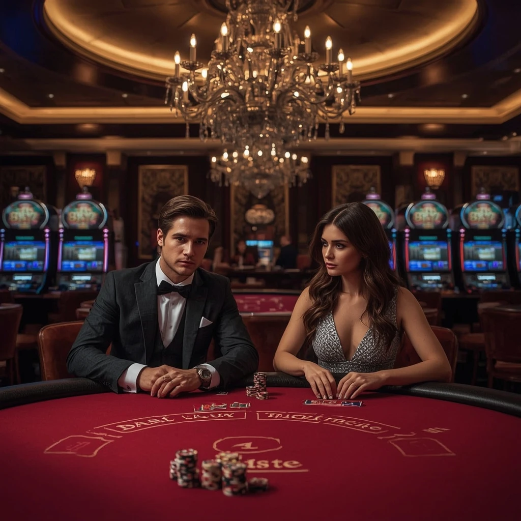 Deux joueurs de poker dans un LUCKY8 CASINO